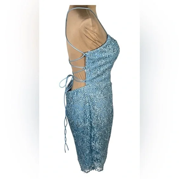 ALYCE PARIS ✨ Elegant Blue Sequin Dress ✨ - Picture 4 of 11